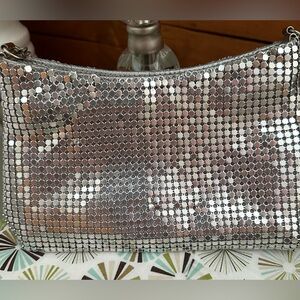 Art Deco Silver Mesh Evening Bag